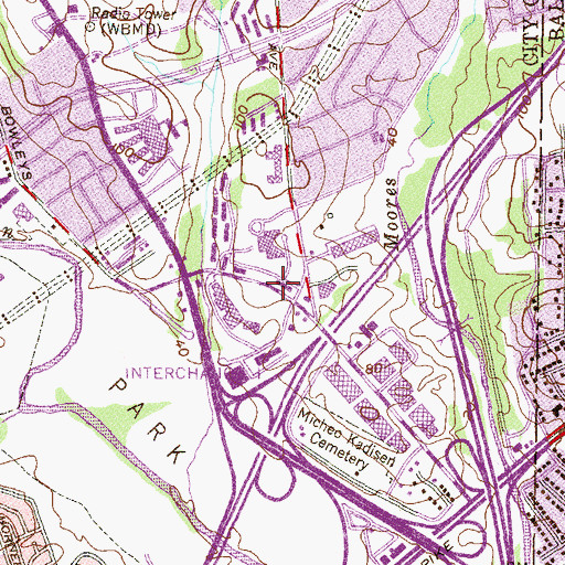 Topographic Map of Greater Grace Christian Academy, MD