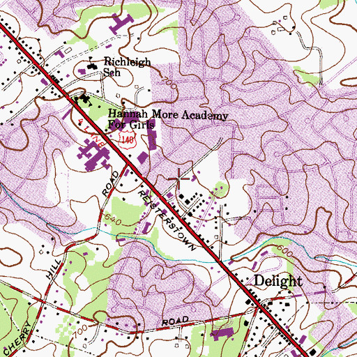 Topographic Map of Reistertown Baptist Child Day Care, MD