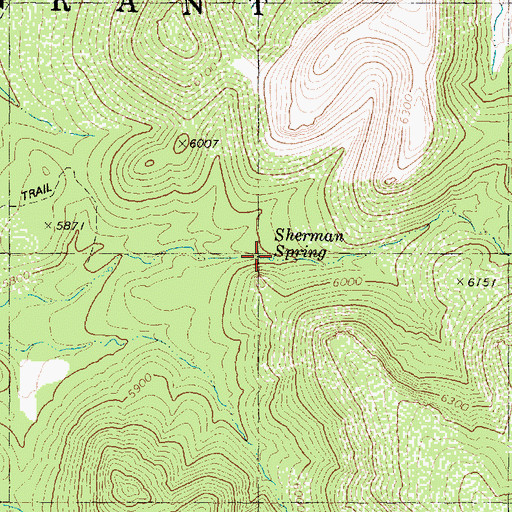 Topographic Map of Sherman Spring, AZ