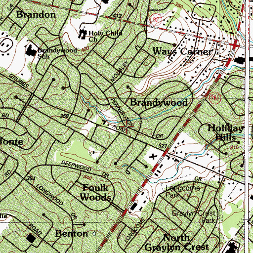 Topographic Map of First Christian Church, DE