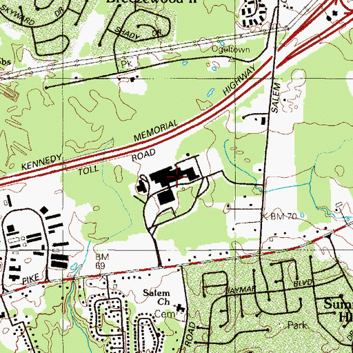 Topographic Map of Old Baltimore Pike Industrial Park, DE