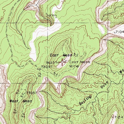 Topographic Map of East Mesa Mine, AZ