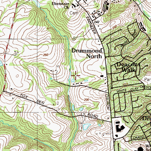 Topographic Map of Middle Run Valley Park, DE