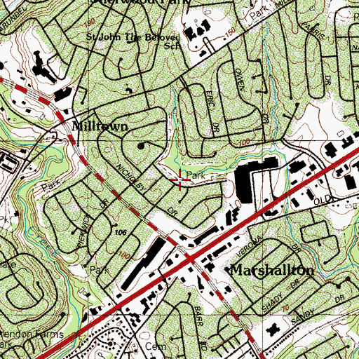 Topographic Map of Limestone Gap, DE