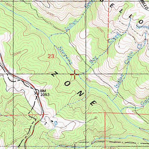 Topographic Map of Bay Creek, CA