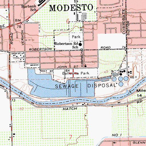 Topographic Map of Bellenita Park, CA
