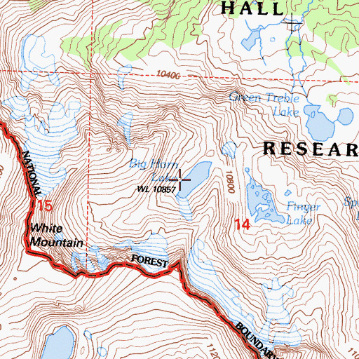 Topographic Map of Big Horn Lake, CA