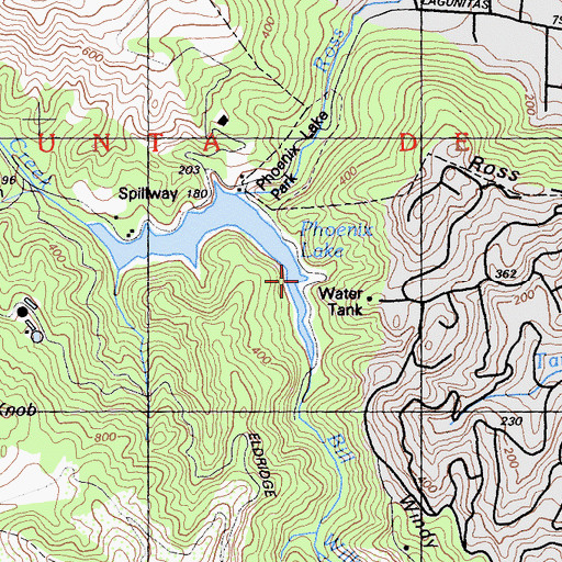 Topographic Map of Bill Williams Creek, CA