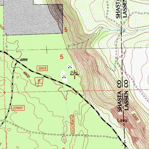 Topographic Map of Butte Creek, CA