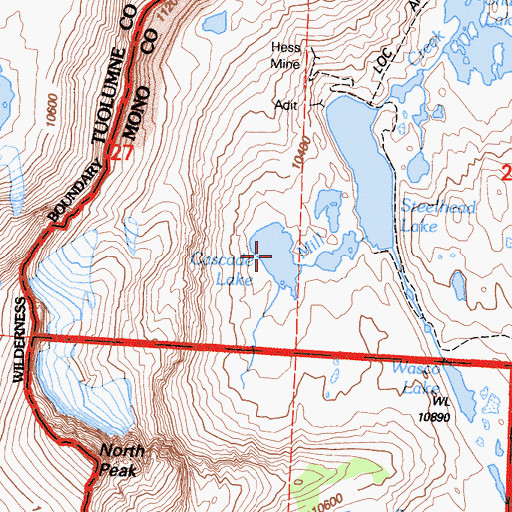 Topographic Map of Cascade Lake, CA