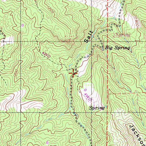 Topographic Map of Clark Ranch, CA