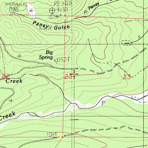 Topographic Map of Coffee Ditch, CA