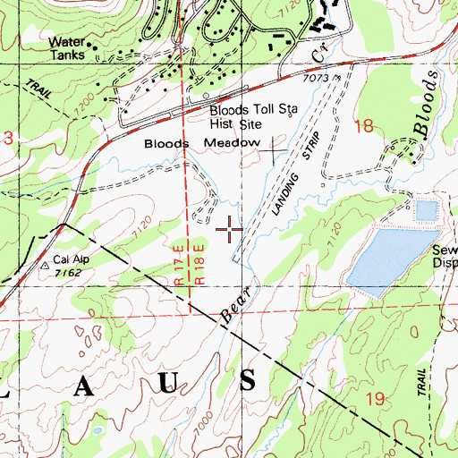 Topographic Map of Corral Gulch, CA