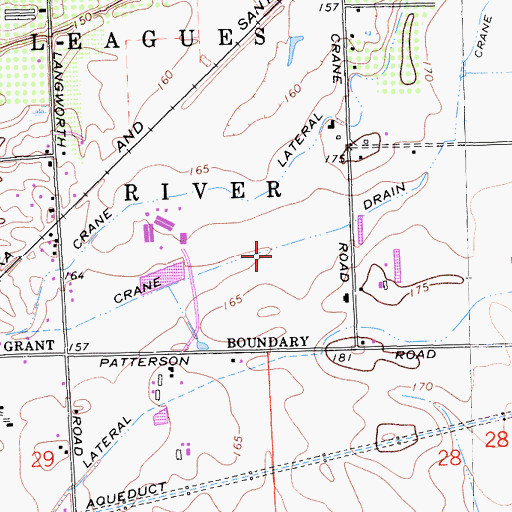 Topographic Map of Crane Drain, CA