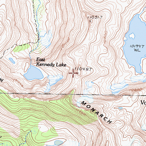 Topographic Map of Dead Pine Ridge, CA
