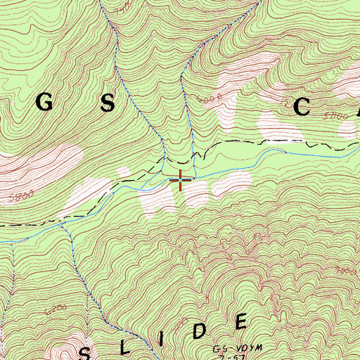 Topographic Map of Dog Creek, CA