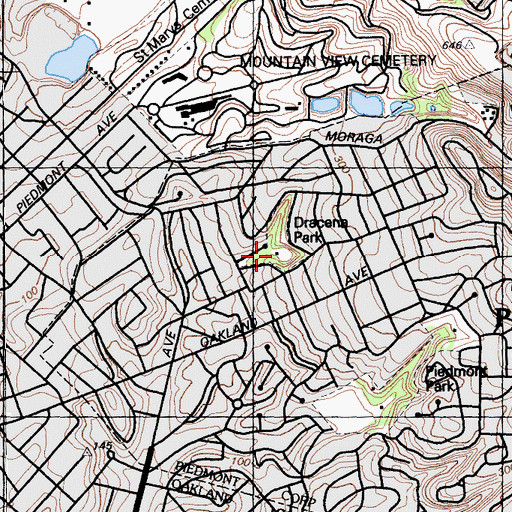 Topographic Map of Dracena Park, CA