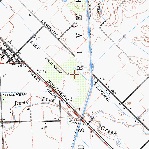 Topographic Map of East Thalheim Lateral, CA