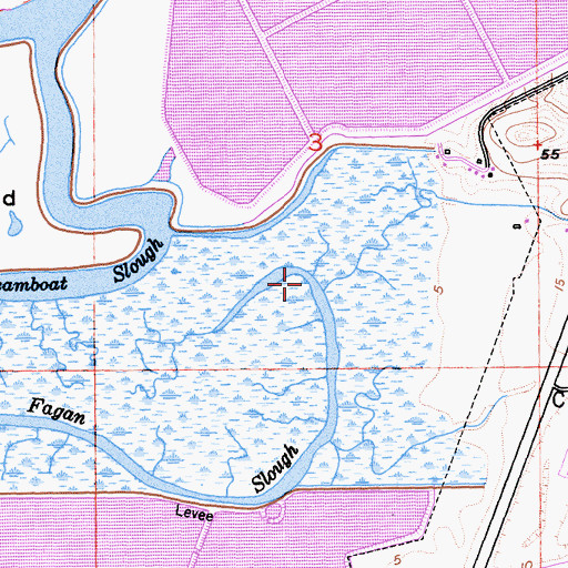 Topographic Map of Fagan Creek, CA
