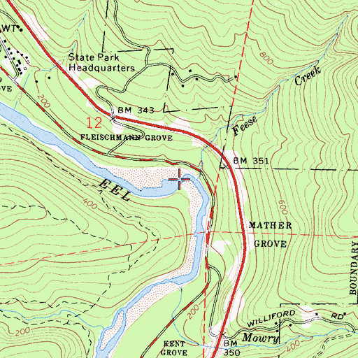 Topographic Map of Feese Creek, CA