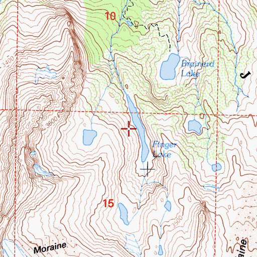 Topographic Map of Finger Lake, CA