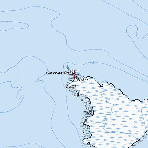 Topographic Map of Garnet Point, CA