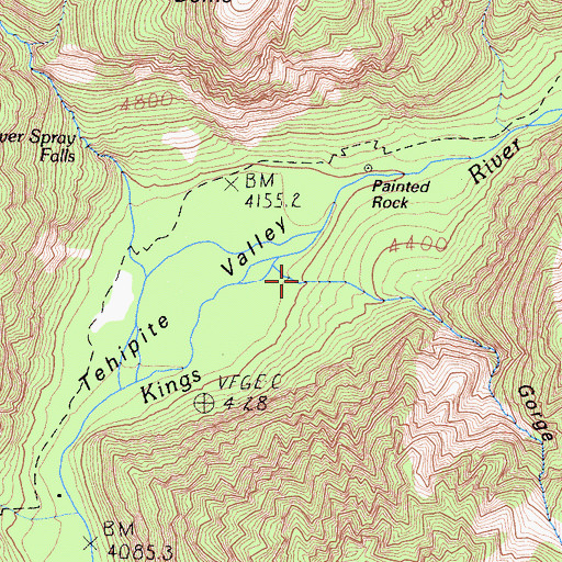 Topographic Map of Gorge of Despair, CA