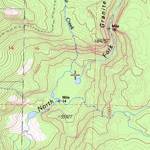 Topographic Map of Granite Gorge, CA
