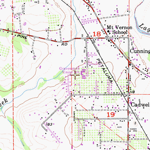 Topographic Map of Gravenstein Elementary School, CA