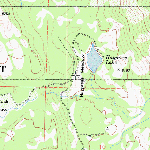 Topographic Map of Haypress Meadow, CA