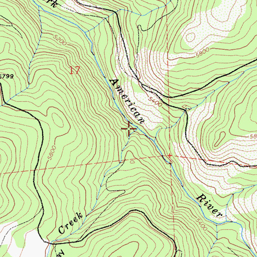 Topographic Map of Hells Delight Creek, CA