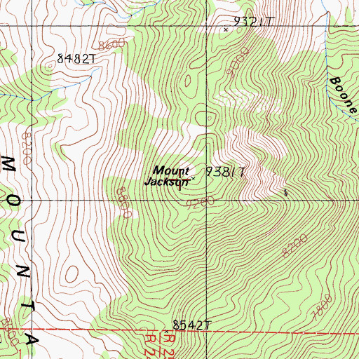 Topographic Map of Mount Jackson, CA