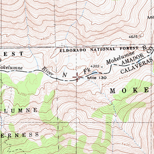 Topographic Map of Jelmini Creek, CA