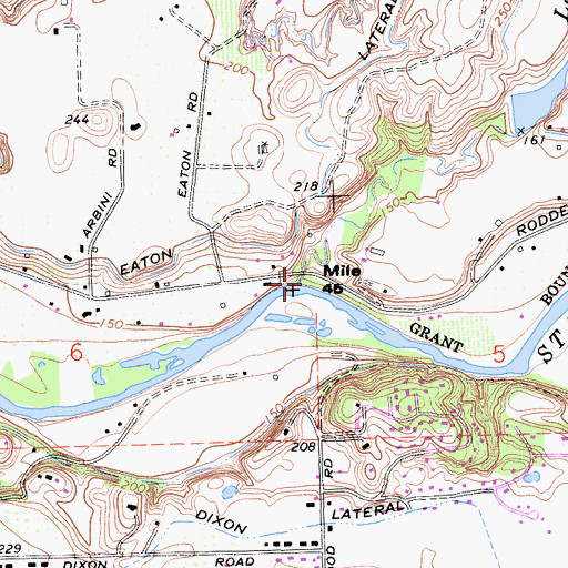 Topographic Map of Lesnini Creek, CA