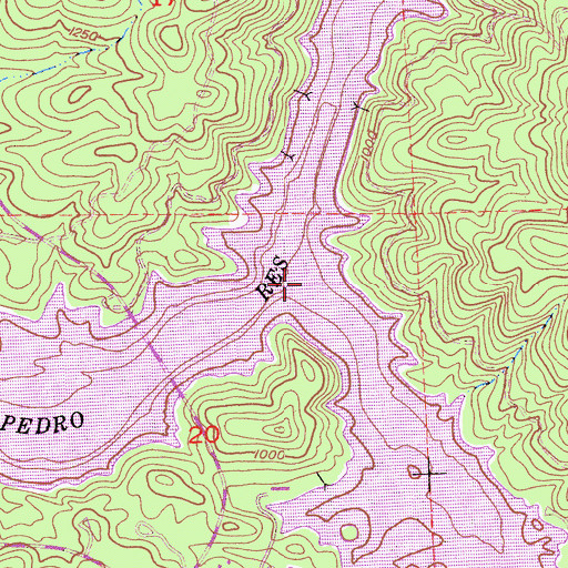 Topographic Map of Moccasin Creek, CA