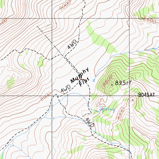 Topographic Map of Murphy Flat, CA