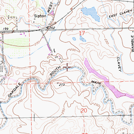 Topographic Map of Oakdale South Main Canal, CA
