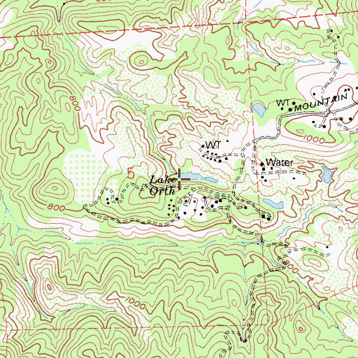 Topographic Map of Lake Orth, CA