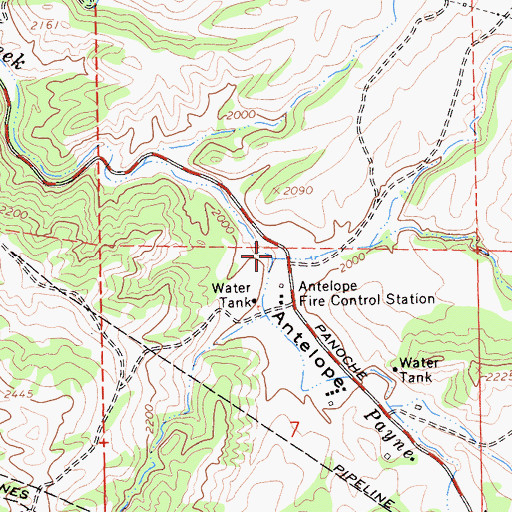 Topographic Map of Payne Valley, CA