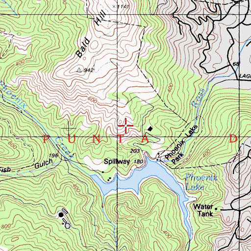 Topographic Map of Punta De Quentin, CA