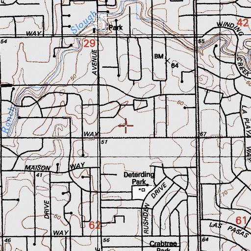 Topographic Map of Saint Ignatius Parish School, CA
