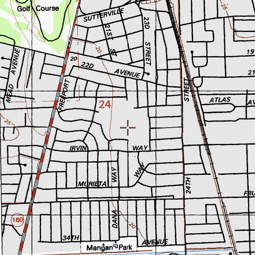 Topographic Map of Saint Robert School, CA