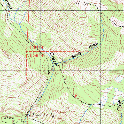 Topographic Map of Sandy Canyon, CA