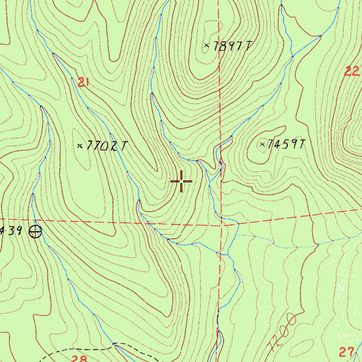 Topographic Map of Scepter Creek, CA