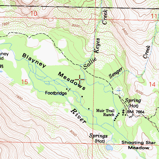 Topographic Map of Senger Creek, CA