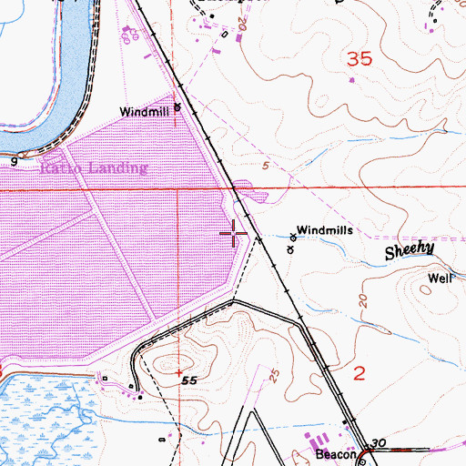 Topographic Map of Sheehy Creek, CA