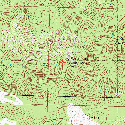 Topographic Map of White Rock Well, AZ