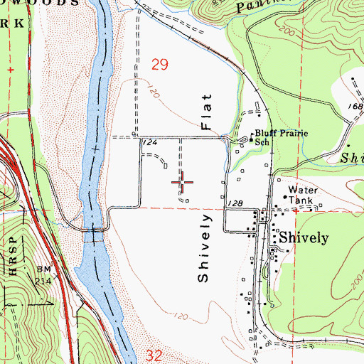Topographic Map of Shively Flat, CA