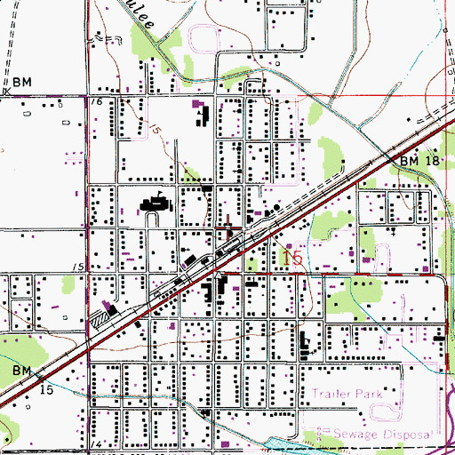 Topographic Map of Vinton Southside Fire Station, LA
