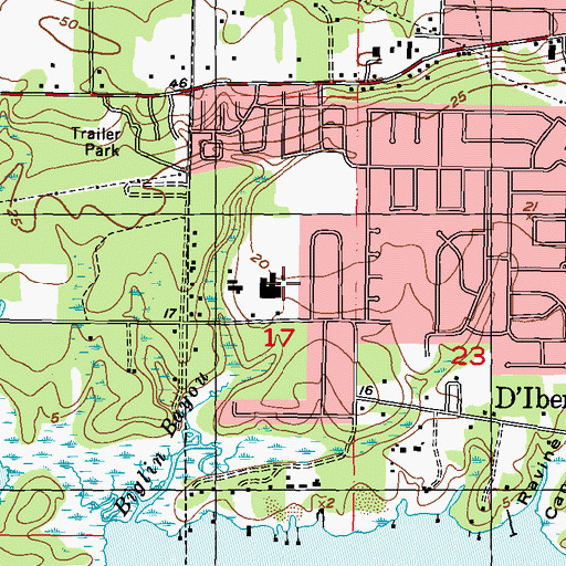Topographic Map of Harrison County Sheriff's Department, MS